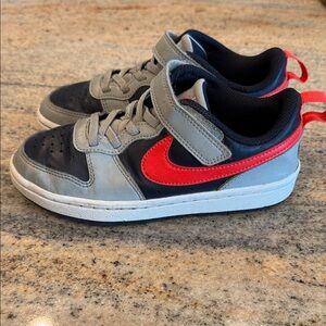 Nike Kids dunk low Sneakers - Navy, Gray, and Red